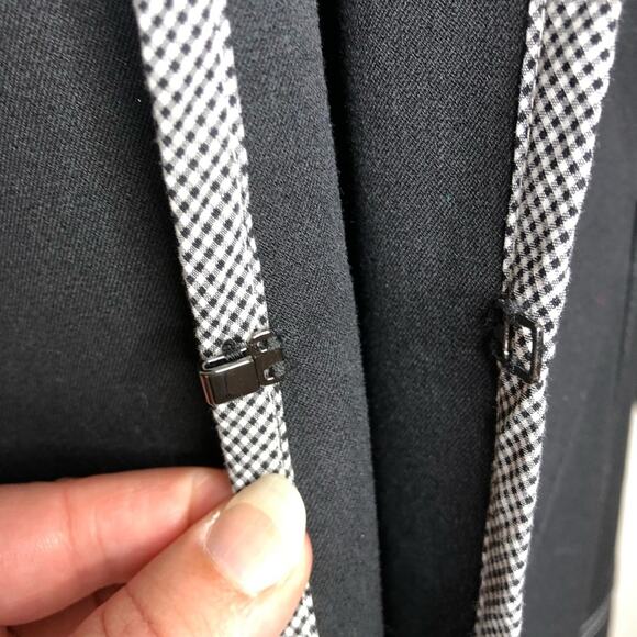 Ming Wang black white plaid trim hook front blazer jacket size Small - Picture 6 of 15